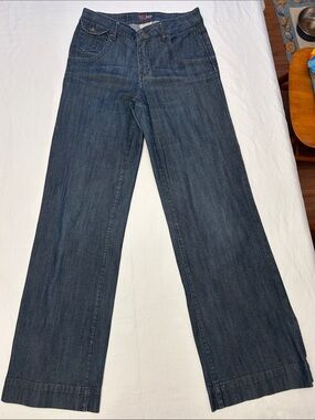 Worn brand Women’s Wide-Leg Flare Jeans in Dark Indigo